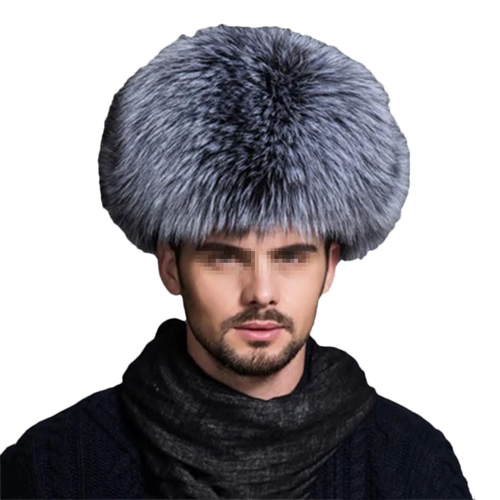 Jegsnoe Bomber in Pelliccia da Uomo Invernale Cappello Colbacco in Pelliccia Cappello da Cacciatore Cappelli da Sci da Uomo Russi Berretti in Pelle