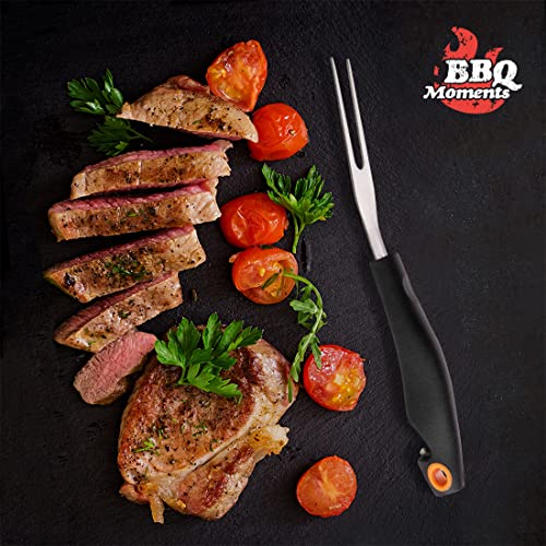 BBQ Moments Fleischgabel Edelstahl - Bratengabel, Grillgabel für Fleisch, Fisch, Gemüse BBQ-Tool