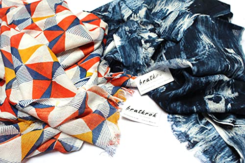 Image of Women's Trendy floral Printed Rayon Stoles Multicolour (Pack of 2)