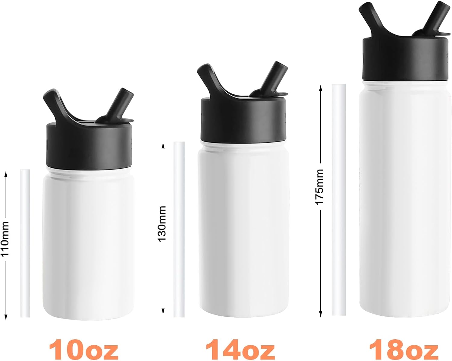 Replacement Straws Compatible with Simple Modern Kids Water Bottle 14oz-6Pack BPA-Free Straws and 1 Pack Brush - Image 5