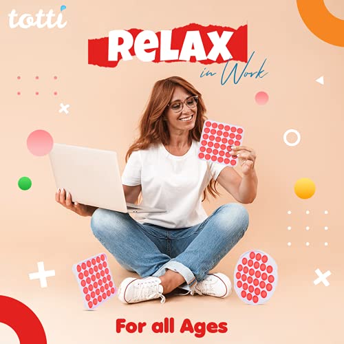 All-New Totti Pop Fidget Toy Satisfying Big Push It Bubble Fidget Sensory Toy Stress And Anxiety Relief Novelty Gift For Both Children And Adults | 2-Pack Orange #TOP4