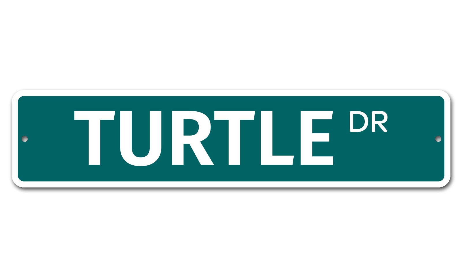 peiyeety Vintage Metal Tin Sign Turtle Dr Retro Street Sign, Rustic Wall Decor for Home, Wildlife Decor, Man Cave, Garage, Kitchen, Office, Farmhouse, Patio, Garden, Porch, 4 * 16 inch