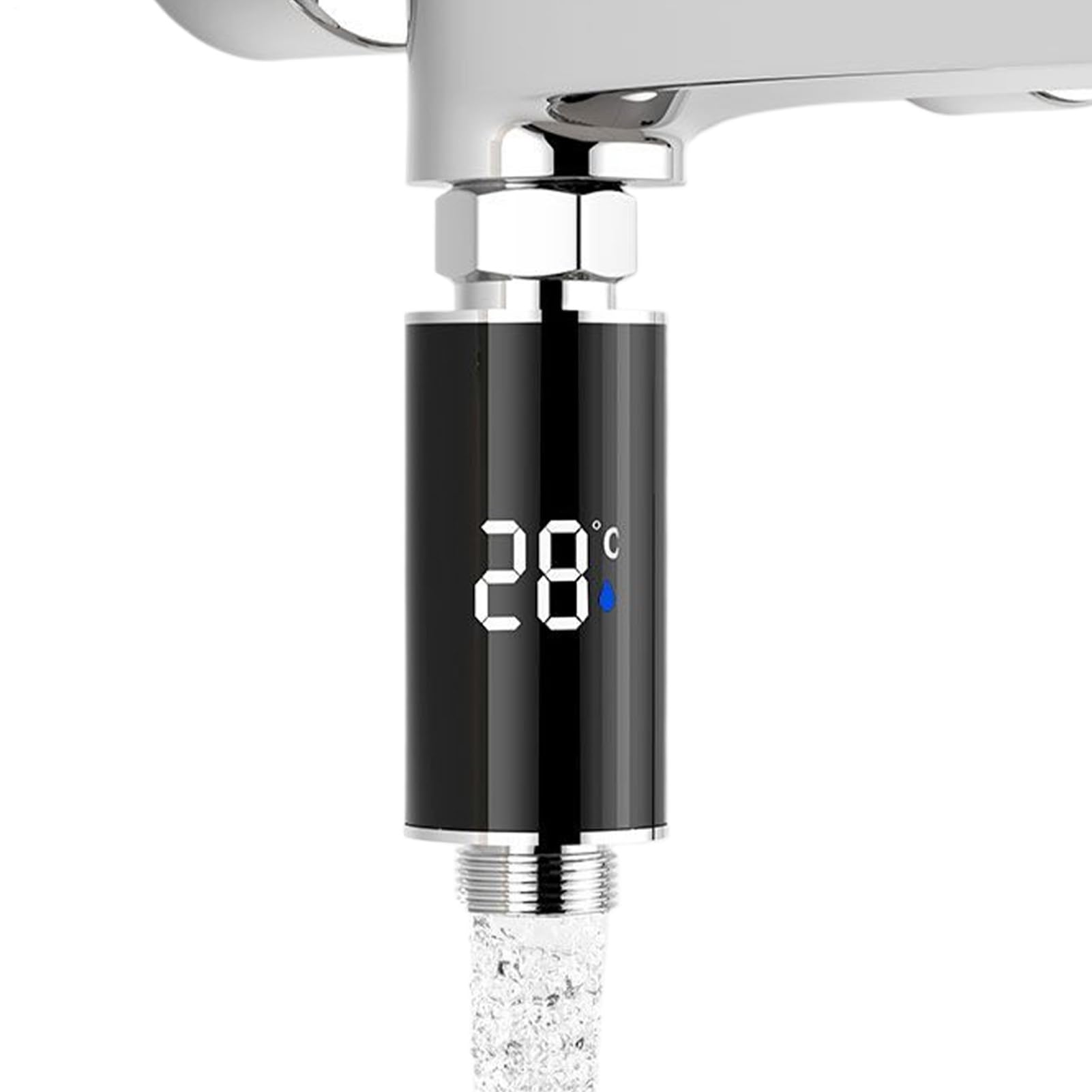 Thermomètre digital de douche étanche avec affichage LED de température