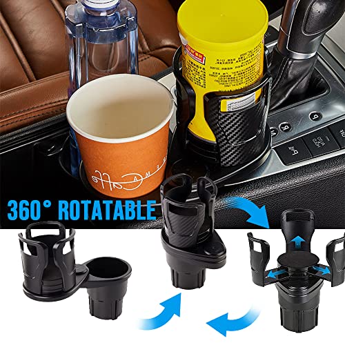 Portavasos ajustable para auto, negro carbono miniatura 2
