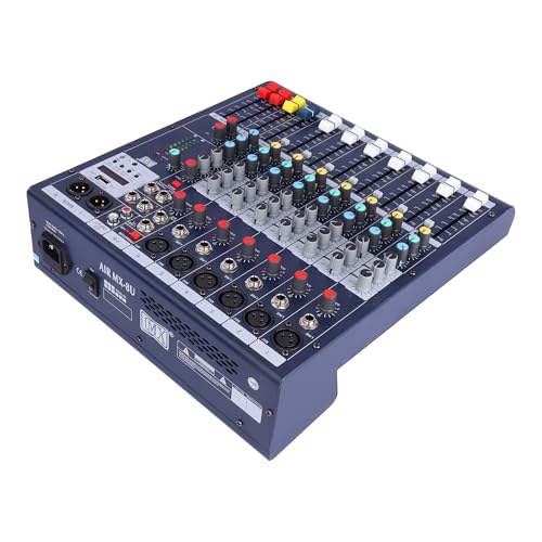 Image of MX 8-Channel Professional Audio Mixer with Bluetooth, USB, MP3 Player - DJ Console with Mic /Line Inputs, Stereo FX, Live Sound Mixer for Recording, Streaming, Karaoke, Stage & Events