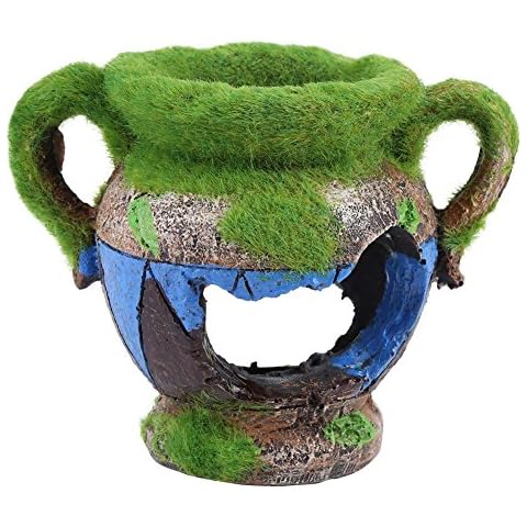 Aquarium Resin Moss Vase Hide House Cover