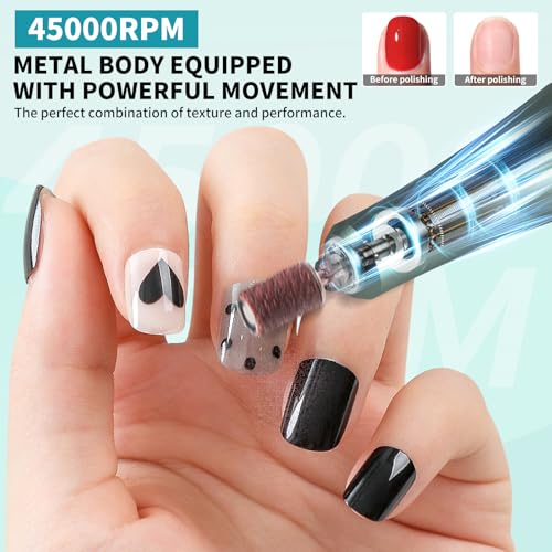Perceuse à ongles électrique sans fil avec base de support stable - 4