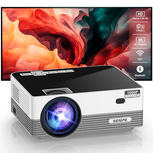 SEGIPE, Proiettore Portatile, 4k, Videoproiettore, 1080 Full Hd Nativo, 12000 Lumens, 400 Ansi,...