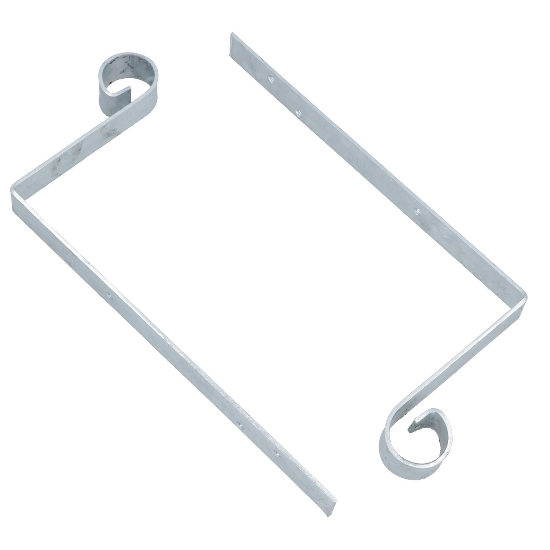 Scrolled Hip Iron 300mm x 150mm Galvanized Bracket Slate Roof Tile 3mm 2PK
