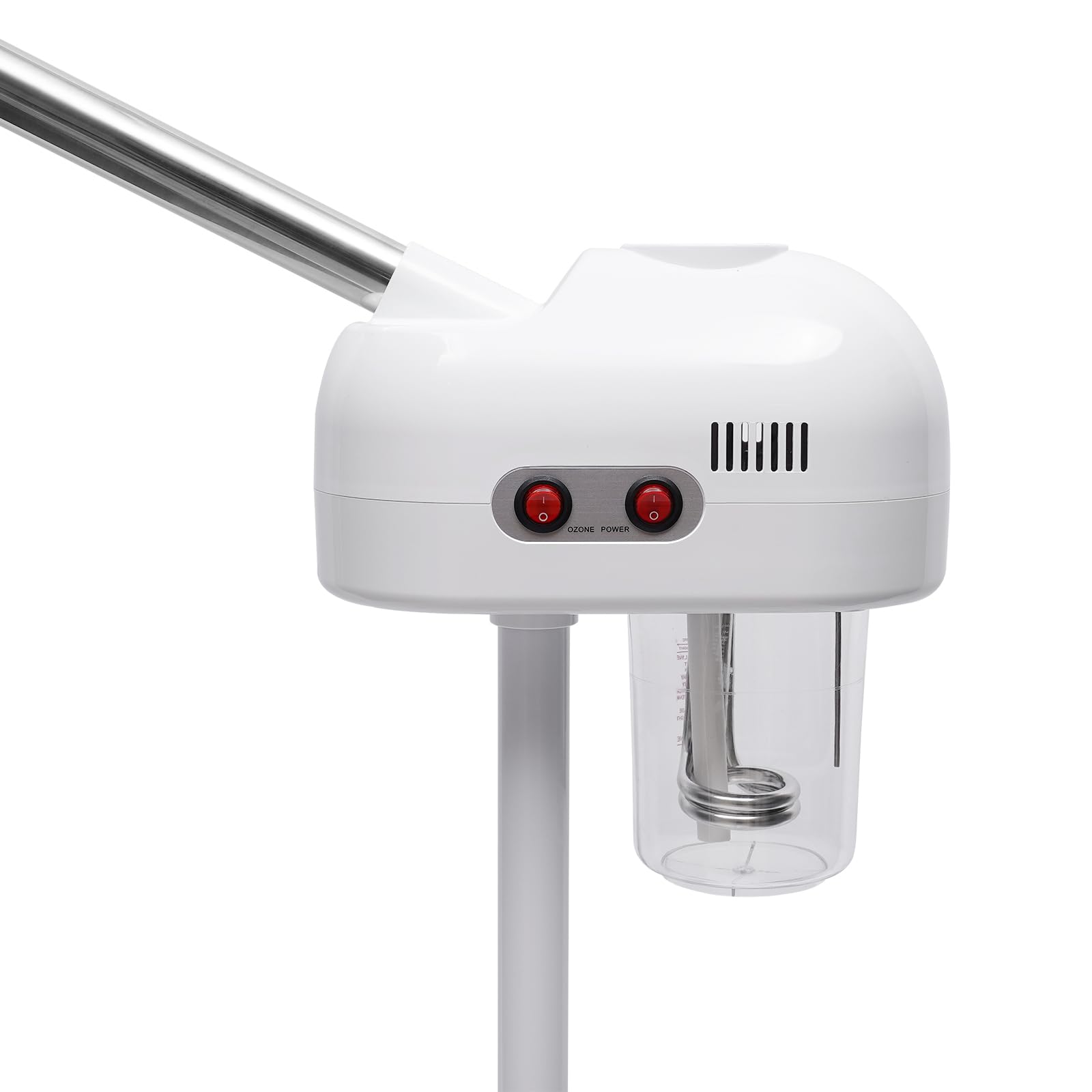 Vaporizador facial 2 en 1 con ozono para sauna facial con boquilla giratoria, ruedas universales para hogares, hospitales, salones de belleza