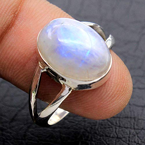 Christmas Special Ring Rainbow Moonstone Gemstone 925 Sterling Silver Solid Ring Size us 6.5 Jewelry Cabochon Ring Thanks Giving Ring Womens Ring Silver Jewelry Silver Ring Simple Ring