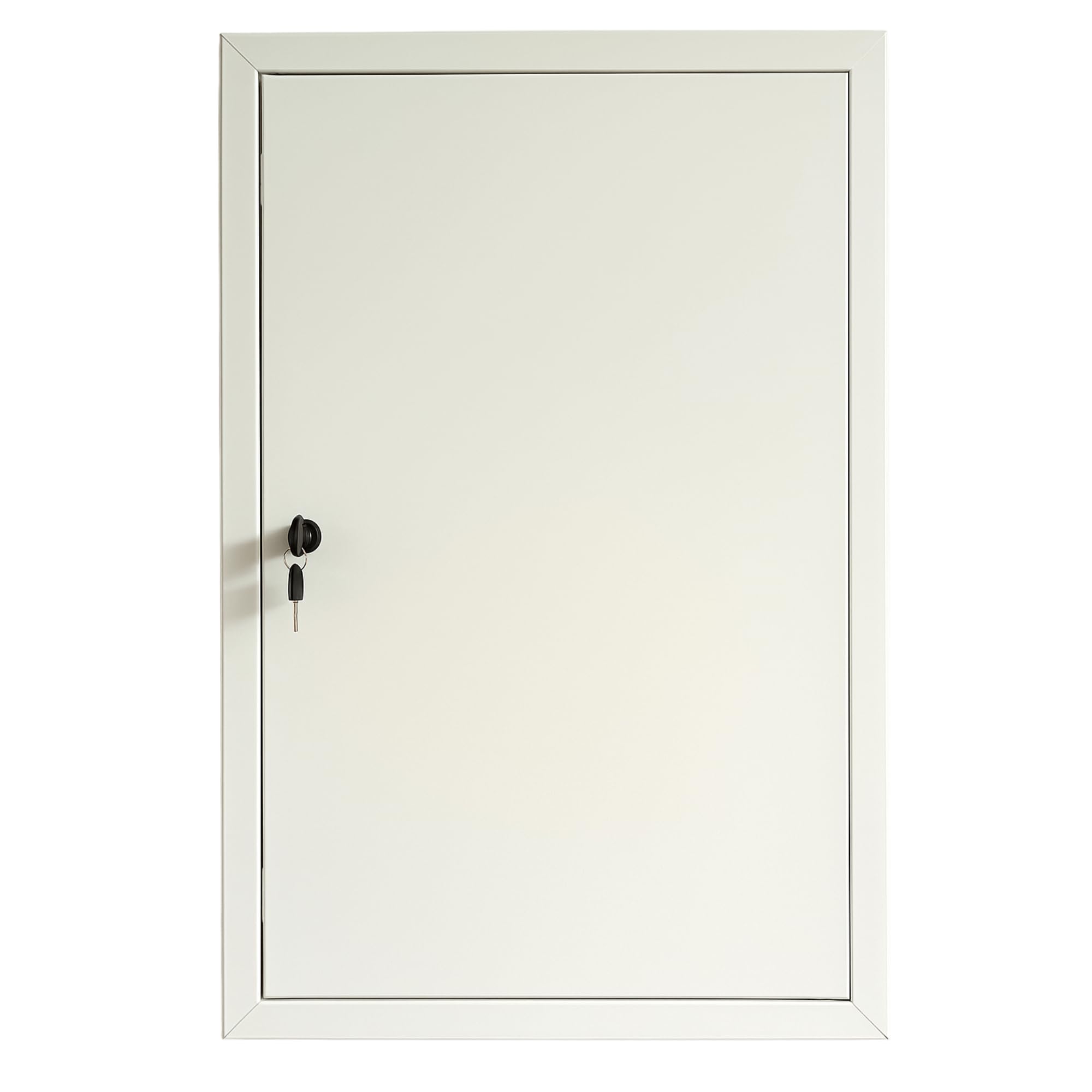 TMALASER Drzwi rewizyjne metalowe 30 x 60 cm stal ocynkowana – klapa rewizyjna biała 300 x 600 mm, zamek z kluczem - drzwi inspekcyjne do ścian murowanych i karton-gips