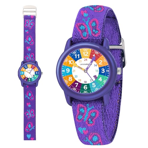 Kids Watch with Elastic Fabric Strap, Waterproof Analog Watch for Kid Ages 3-12 | Kids First Watches | Fun Learning Timepiece | Ideal Gift for Toddler & Children