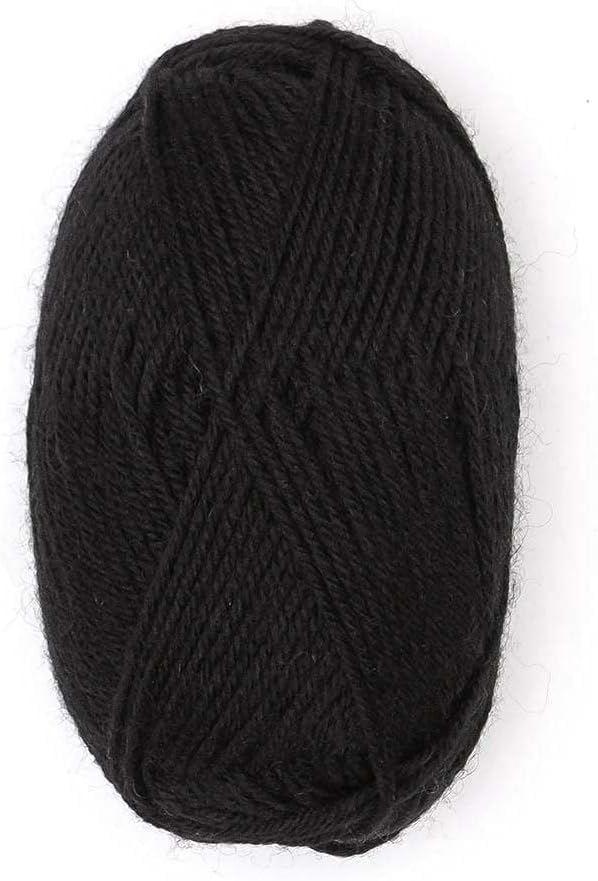 Image of ProKart Premium Woolen 4 ply Hand Knitting Wool Yarn | Fine Weight Knitted and Crocheted Soft Yarn for Sweater, Scarf, Hat, Baby Clothes (1 Ball /100 Gram Each) (Black, 100gms x 4 Pack)