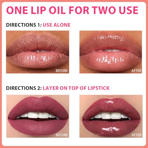 Feicuiyun Moisturizing Mirror Fruit Lip Oil, No-Sticky Gloss Lip Balm Lip Care,Fruit Flavoured Lip Oil For Dry Lip'S Moisturizing Hydrating And Nourishing,Natural Moisturizing Lip Gloss thumb #2