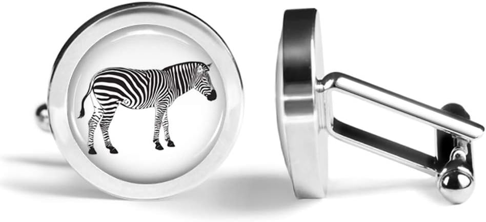Zebra Cufflinks Zebras Cuff Links (Angled Edition)
