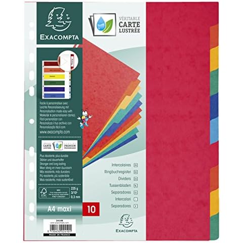 Exacompta Intercalaires 2410E A4 Maxi Cover