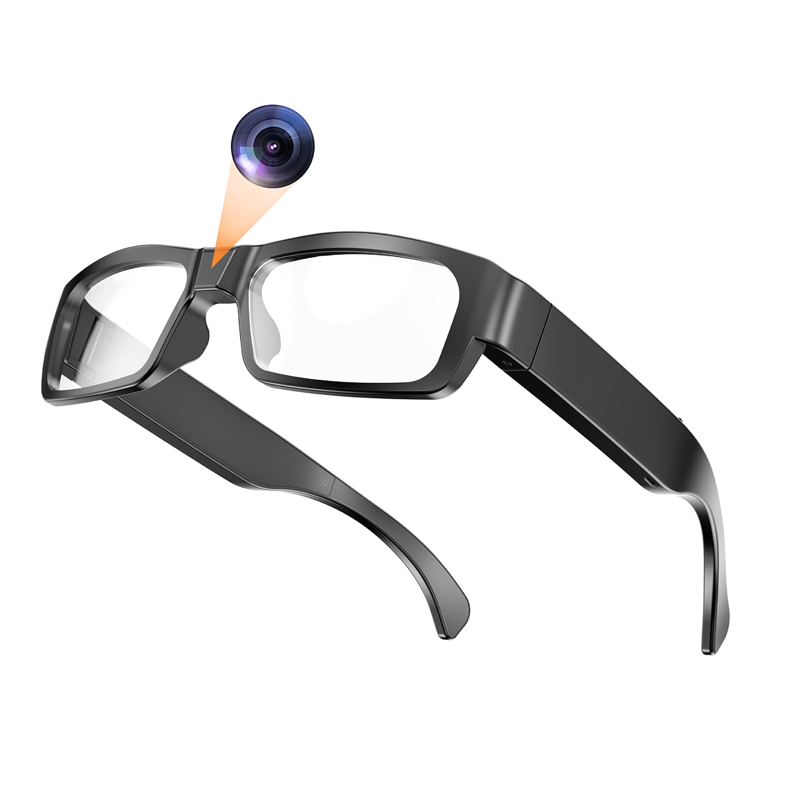 Smart Glasses with Camera 64GB Card HD1080P Video Glasses Standalone Video Wearable Eyeglass with Audio Motion Detection 64GB