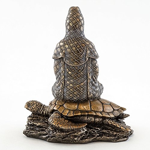 Estatua Guan Yin Resurgiendo del Mar 6.5 pulgadas miniatura 4