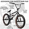 cubsala Syzygy 20 Inch Freestyle BMX Bike Bicycles for Ages Over 6 Years Old Teen Beginner and Adult Riders, Matt Black with Brown Tires #1