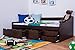 Produktbild Jugendbett/Funktionsbett Kiefer massiv Vollholz Walnussfarben 94, inkl. Lattenrost - 90 x 200 cm (B x L)