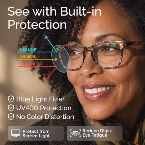 Image of CCVOO Reading Glasses for Women, Eye glasses, Blue Light Readers for Women, Cheaters