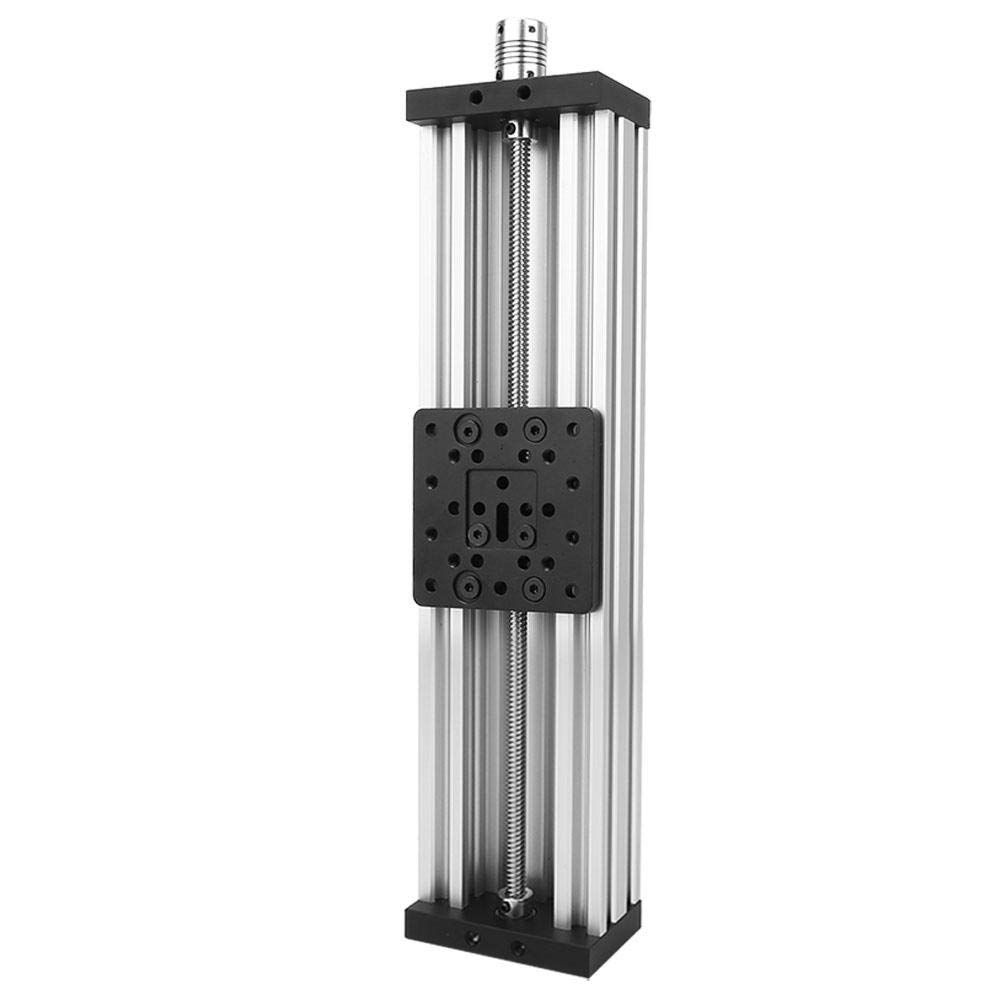 Liniowy stół ślizgowy, stół śrubowy ze stopu aluminium o wysokiej sztywności do maszyny do grawerowania drukarki 3D itp. Maszyna kombinowana (250 mm srebrny)