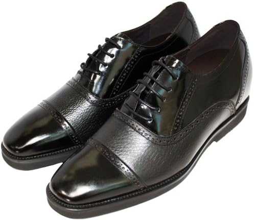 Calden Men's Invisible Height Increasing Elevator Shoes - Black Leather Lace-up Lightweight Formal Dress Oxfords - 2.8 Inches Taller - K320021 - Size 9 D(M) US | Image 2