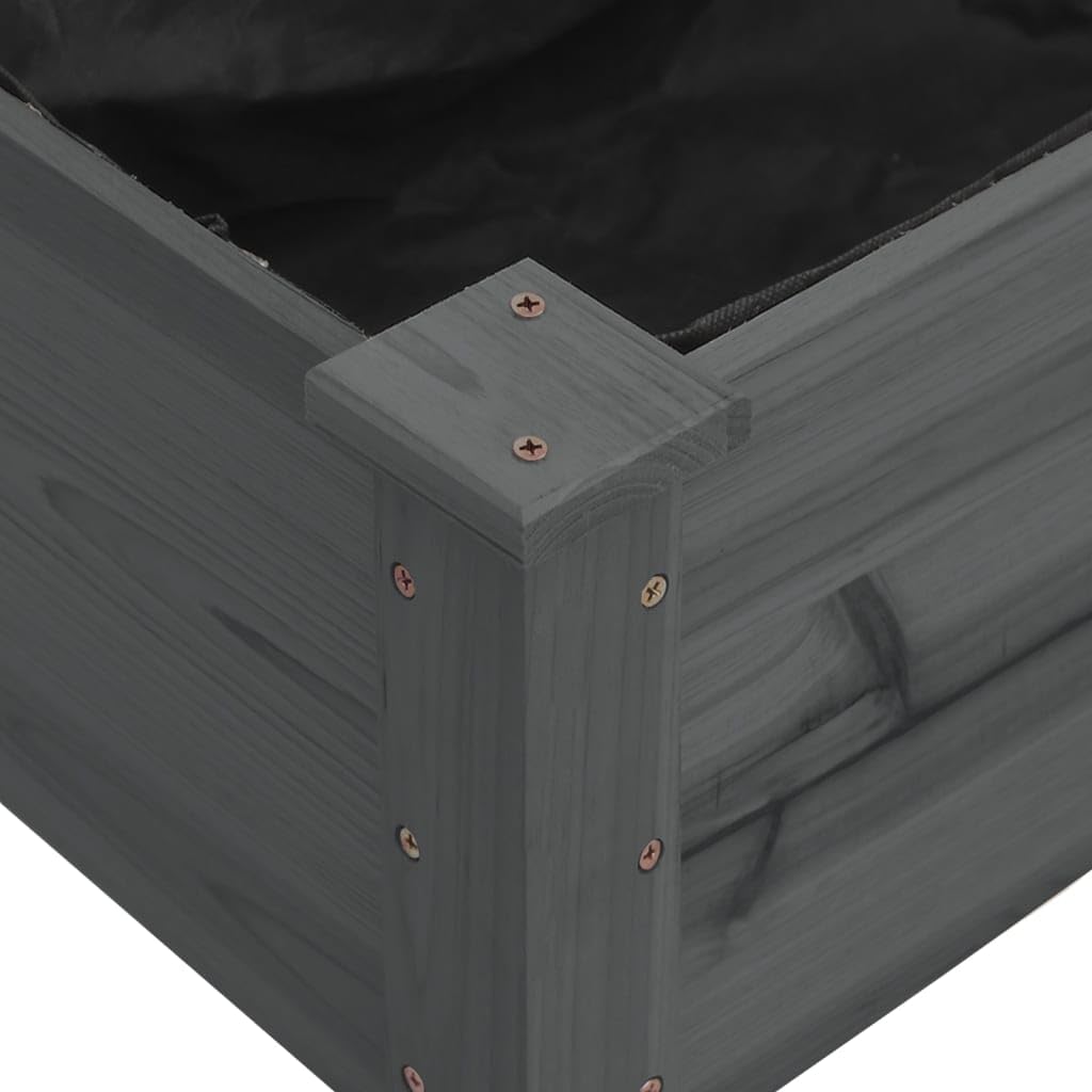 vidaXL Lit surélevé de Jardin Doublure 120x45x25 cm Bois Massif Sapin, lit surélevé, lit de Jardin, lit de légumes, lit de Jardin surélevé