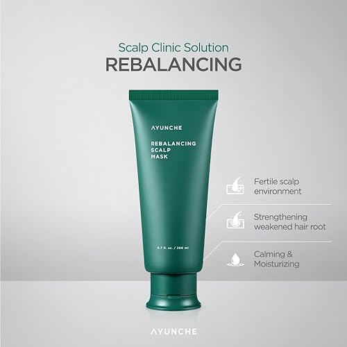 Miniatura 3 de AYUNCHE Mascarilla reequilibrante para el cabello, 6.7 onzas líquidas (6.8 fl oz) [para todo tipo de cabello] | Paquete de cuero cabelludo y cabello
