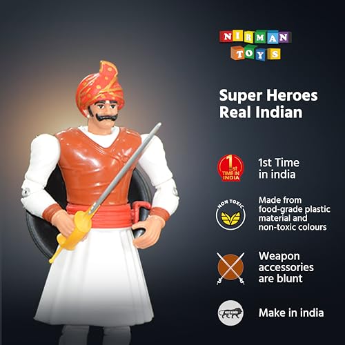 Image of Swarajyache Shiledar - The True Super Hero - 6 Inch Tall Action Figure with Accessories (Subhedar, White)