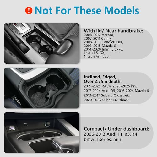 Car Cup Holder Expander Organizer with Adjustable Base, Compatible with Hydro Flasks 32/40 Ounce, Yeti Ramblers 20/26/30 Ounce, Other Bottles in 3.4"-3.8" (Black) by SEVEN SPARTA - Image 6