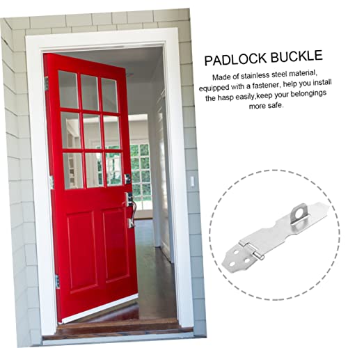 Image of DOITOOL 20pcs Stainless Steel Padlock Hasp Clasp for Doors Cabinets Security Locking Concealed Screws Resistant Design for Use