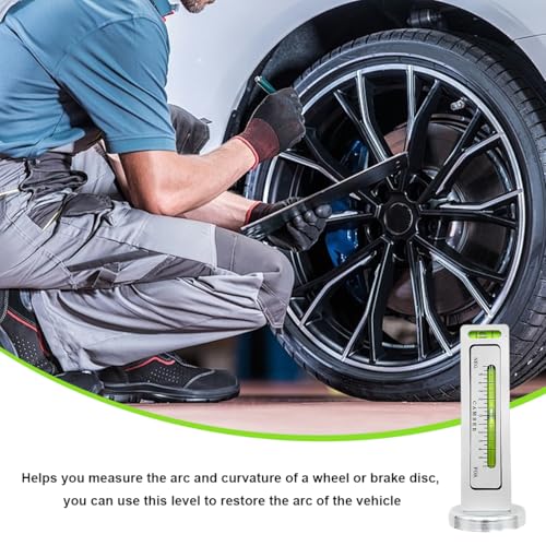 Image of Adjustable Magnetic Gauge Tool, Camber Castor Strut Wheel Alignment Gauge with Magnetic Base, Universal Automotive Wheel Alignment Tool for Car Truck RV Tire Repair (White)