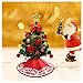 Yokam Jupe d'arbre de Noël, Tapis de Sol de Base de décoration, 30 cm / 11,8"Mini Petite Jupe d'arbre de Noël Décoration Tablier enveloppe for décoration de Table (Couleur: Rouge) (Color : Red)
