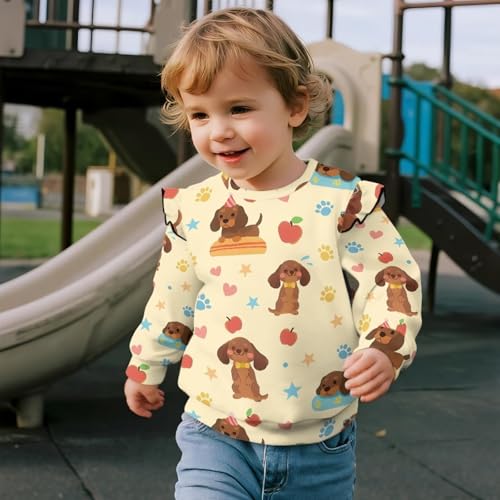 Girls Sweatshirt Kids Ruffle Long Sleeve Pullover Sweatshirts Fall Cropped Crewneck Tops3