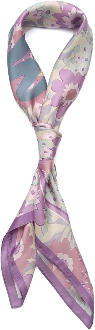 COACH womens Coach Script Laurel Floral Printed Silk Square - Image 2