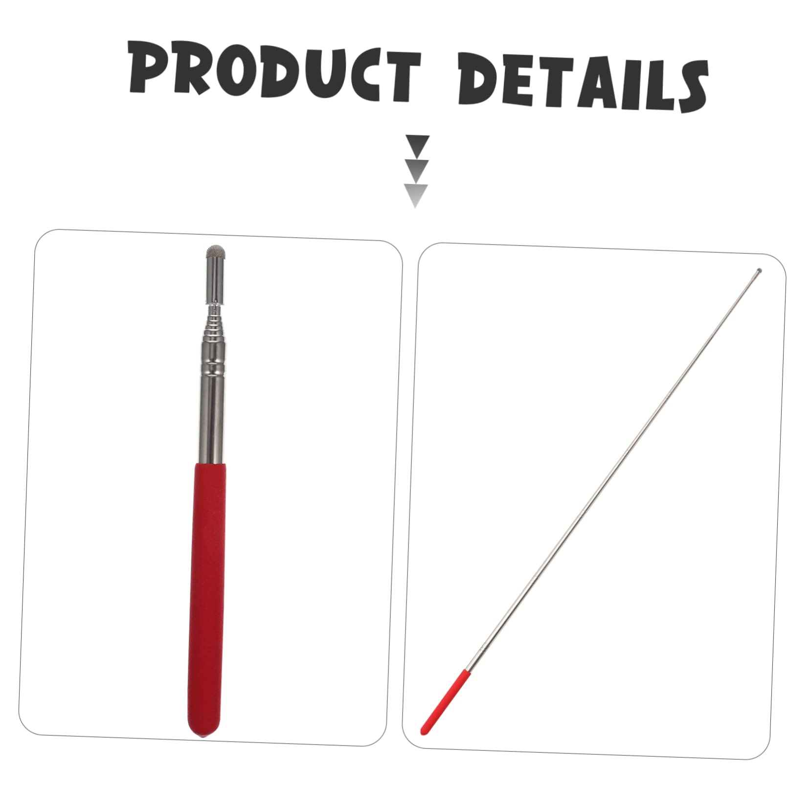 DOITOOL Handheld Indicator Stick Blackboard Teaching Stick Extendable Pointer for Presentations Tourist Pointing Rod 0.2-1m