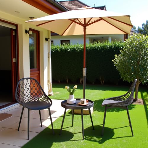 buybyroom Balkonmöbel Kleiner Balkon 2 Personen, Kleiner Tisch mit 2 Stühlen, Bistrotisch Mit 2 Stühlen, Terrasse & Garten… – Ansicht 8