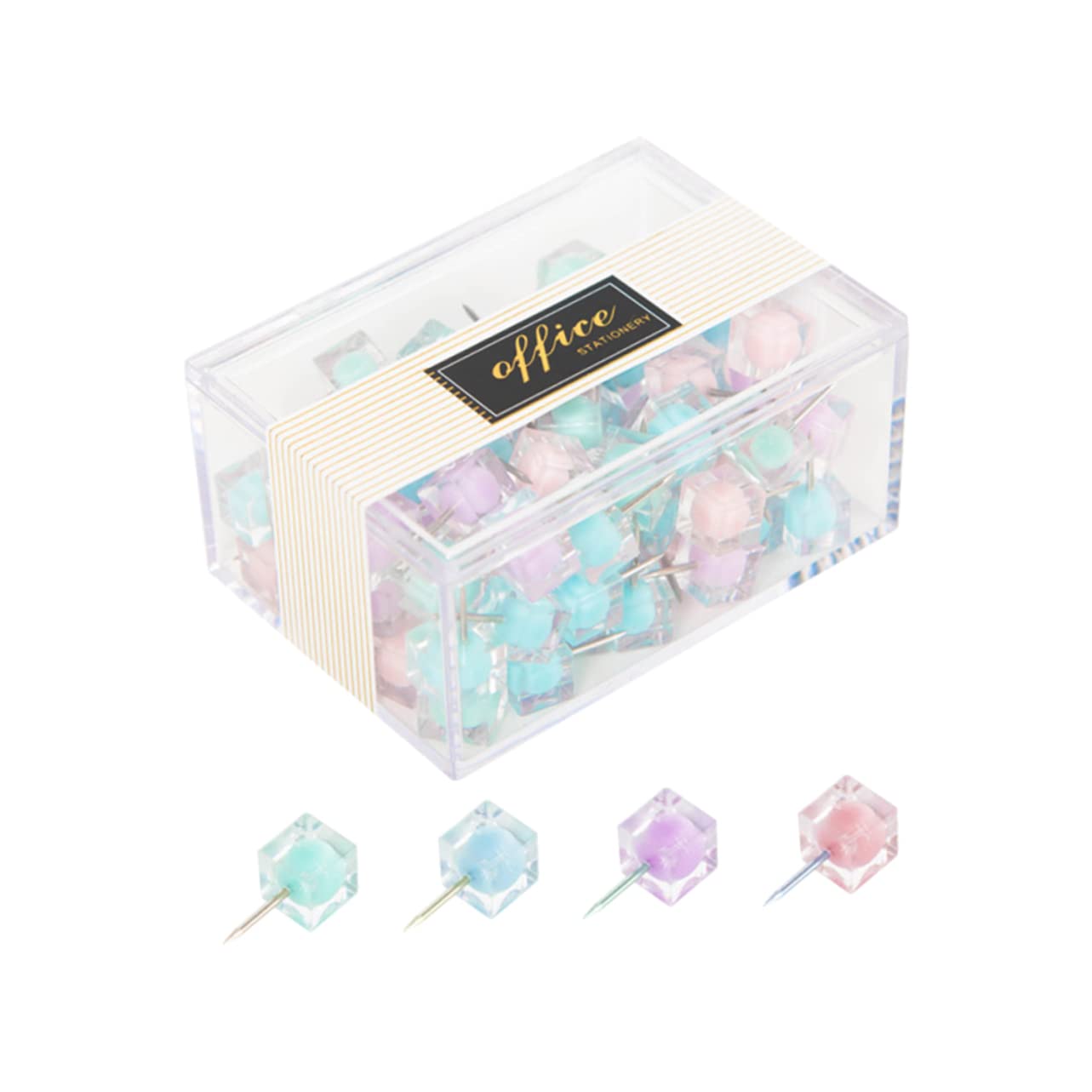 SHINEOFI 240piezas Chinchetas Coloridas Creativas y Transparentes para Decorar Tableros De Anuncios y Paredes Oficina Escuela y Hogar