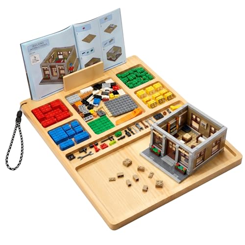 HANTAVON Building Baseplate Table for Lego with Portable Lego Sorting Tray