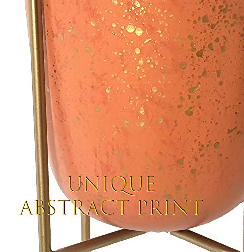 MORii® Set of Metal Pot Planter with Gold Stand | Indoor Outdoor Planters | Plants Balcony Gardening Pots| Flower Plant Garden Large| Home Living Room | Decor Gifts| Tall Planter Entryway|