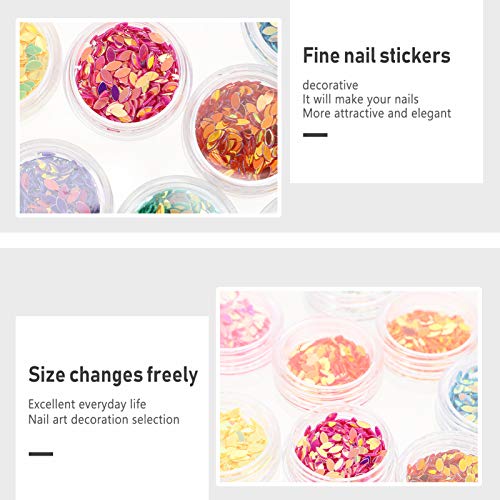 FRCOLOR 2 Conjuntos de de Arte de Unhas Brilhantes Lantejoulas Olho de Cavalo Japonês Transferência