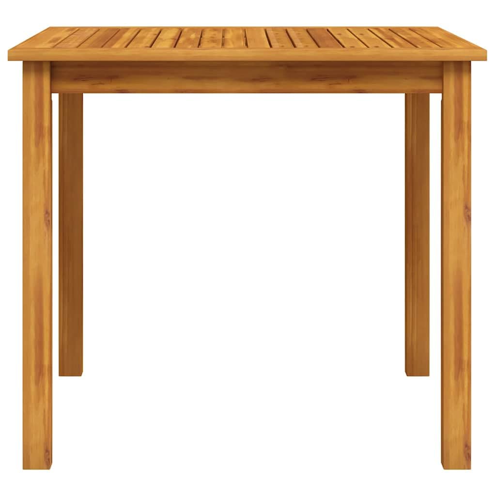 Stół ogrodowy 85 x 85 x 74 cm z litego drewna akacjowego z olejem naturalnym, idealny na taras, balkon, do ogrodu, na werandę, podwórko, kemping, piknik, jedzenie, imprezę, stolik kawowy
