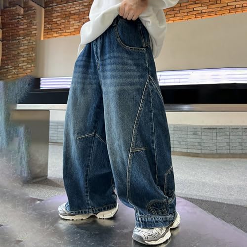 Boys Baggy Jeans Kids Wide Leg Relaxed Fit Hip Hop Denim Pants Aesthetic Cargo Jean with Pockets4