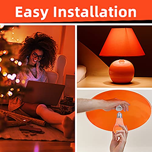 Kkhlgb A60-6C Color Light Bulb, 9W=60W E26 Base Led Colored Light Bulbs Red Green Purple Pink Blue Yellow Bulbs thumb #3