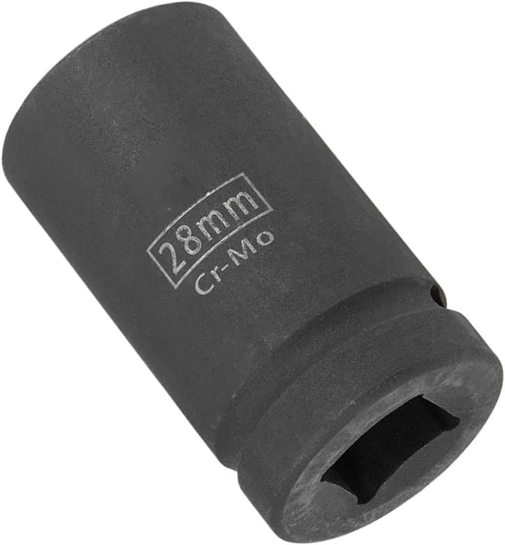 TOP-VIGOR 3/4-Inch Drive by 28mm Deep Impact Socket, 6-Point, Durable Reliable Cr-Mo Alloy Steel, Metric for Home Car Repair