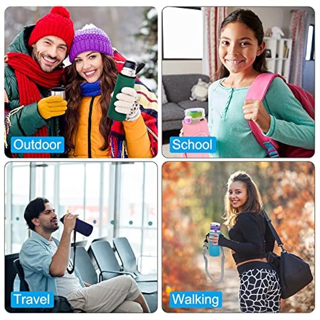 PATIKIL Water Bottle Sling Bag, Neoprene Portable Insulated Bottle Holder Carrier with Removable Adjustable Shoulder Straps