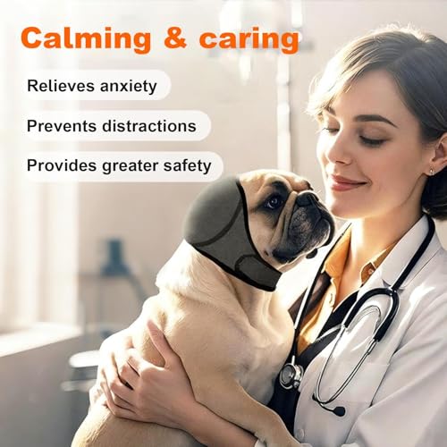 Hunde Ohrenschützer Mit Geräuschunterdrückung | Elastische Umwicklung Mit Schalldämmung - Elastischer Gehörschutz Für Hunde - Für Geräuschblockierung, Beruhigung, Winter, Baden, Trocknen,