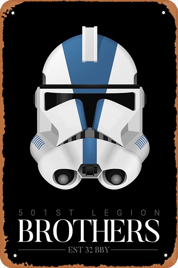 Metal Sign - 501St Legion Clone Trooper - Brothers Tin Poster 12 X 8 Inches
